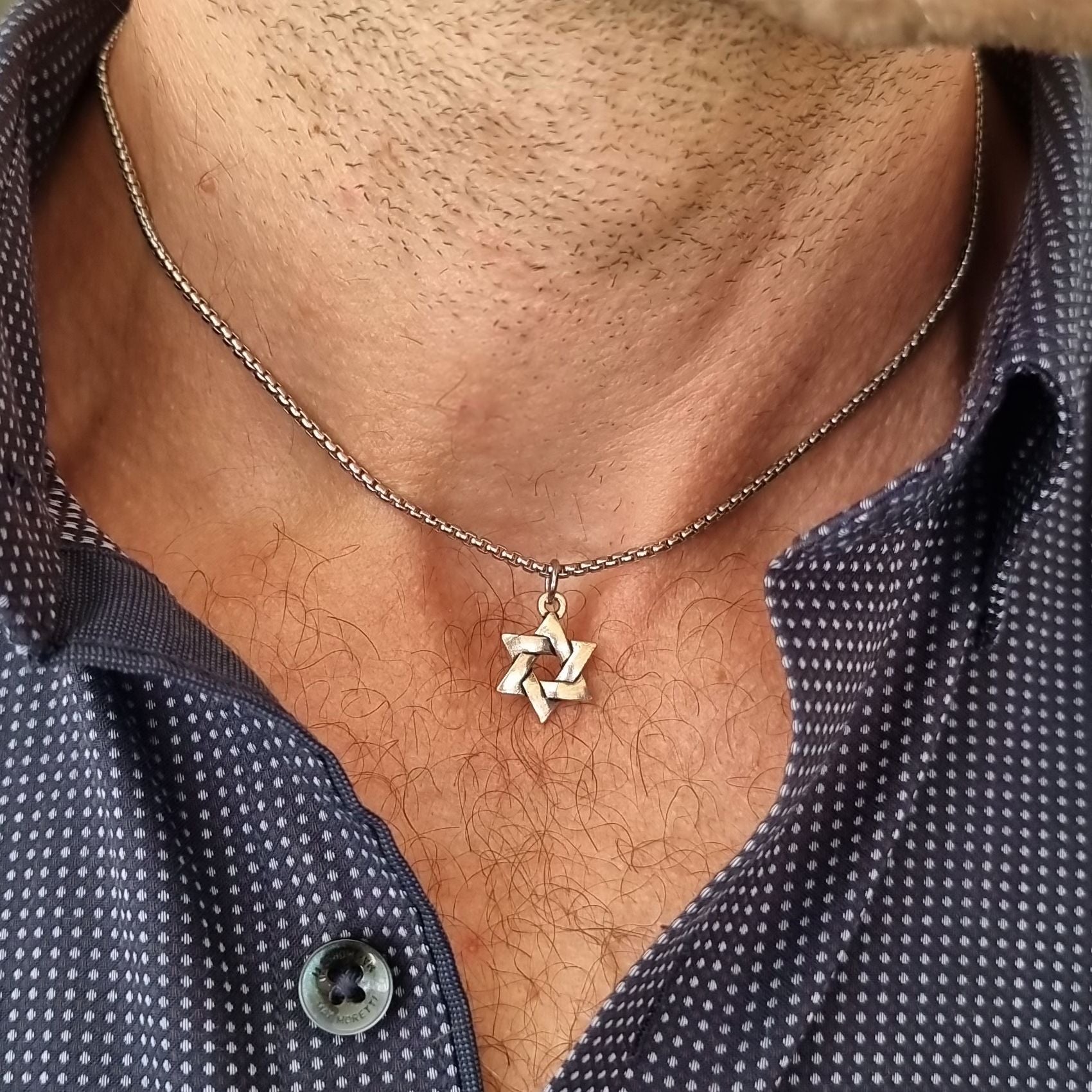 Buy Jewish Star Necklace Gold Magen David Necklace Men Jewish Star Necklace  and Birthstone Jewish Star Necklace for Men Online in India - Etsy