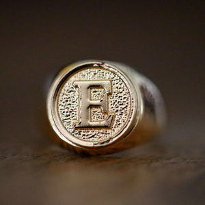 Artisan Letter signet ring