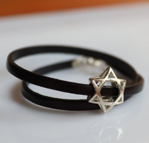 Star of David Bracelet for Boy -Bar Mitzvah Jewish Jewelry