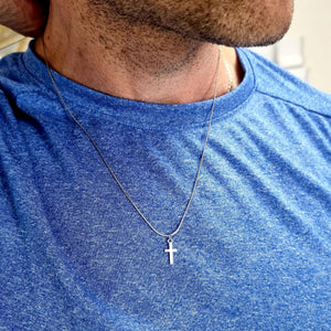 22 inch necklace size with cross pendant