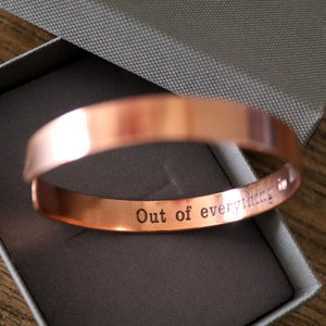 Copper Bracelet for Men or Women Personalized Copper cuff bracelet Custom Engraved Forged Bangle Cuff Copper 7 Year Anniversary Gift