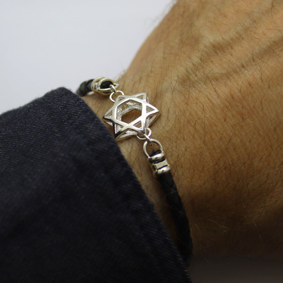 Jewish Star Bracelet for men - Jewish jewelry
