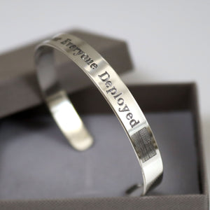 Deployed military bracelet Sterling silver US Glag