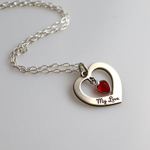 My love jewelry - Personalized heart pendant