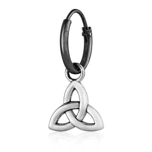 Triquetra Trinity dangle hoop earring