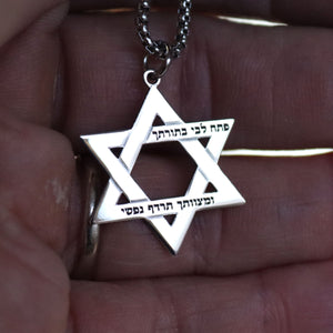 handmade Jewish star necklace for men