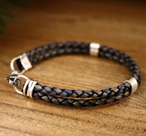 Handmade mix leather colors bracelet