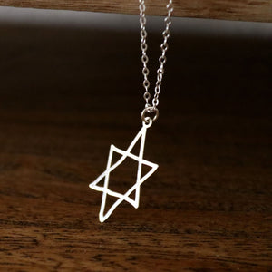 unformed star of David pendant in Sterling silver