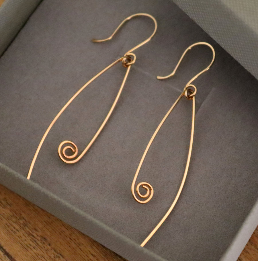 elegant  Safety Pin drop earrings