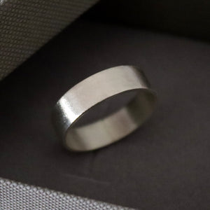 matte silver band for men or women