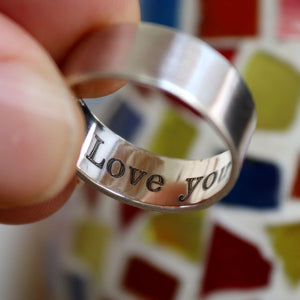 hidden message engraved rings