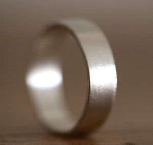 Handmade anniversary silver band for men