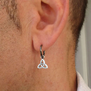 Trinity Celtic Knot earring for men