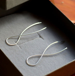 elegant thin wire Threader earrings