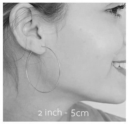 5cm silver on sale hoop earrings