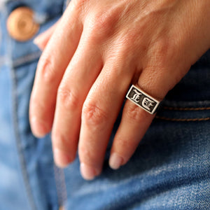 custom initial pinky ring for her