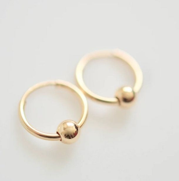 Tiny Cute Ball Hoop Earrings – Gracefulandco