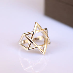 Sterling silver Jewish star ring