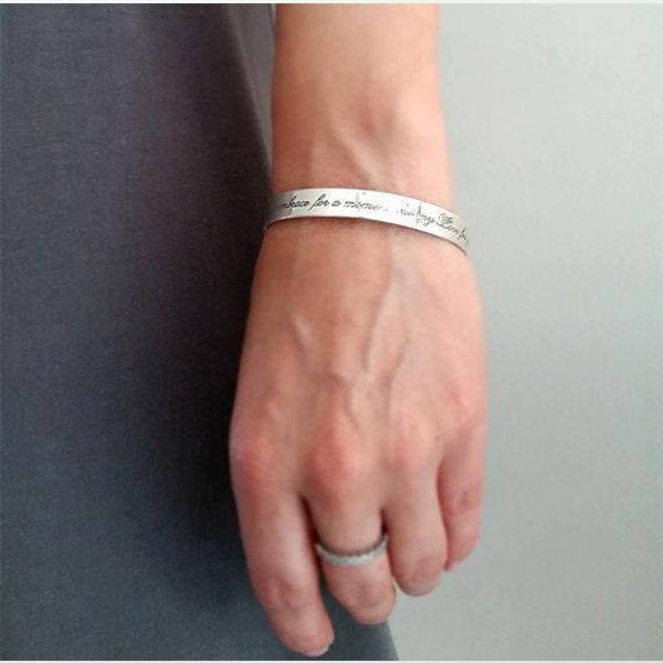 Personalized Unique Gift Bracelet, Fingerprint Coordinates Bracelet for  Men, Personalized Gift for Him, Hidden Secret Message Bracelet