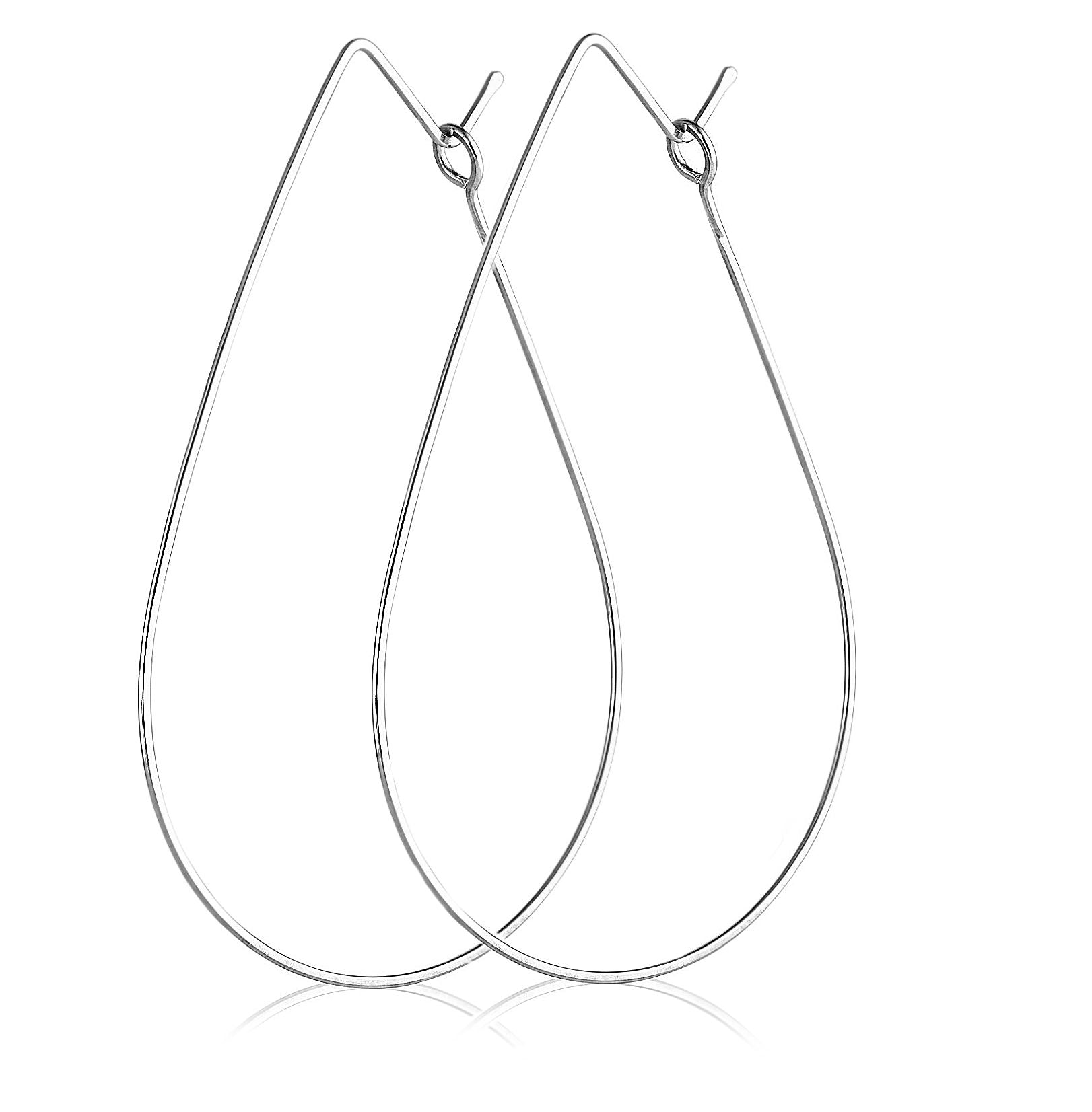 LIVVY Silver Color Simple U-Shape Geometric Hoop Earrings for Women Trendy  Hip-Hop Vintage Party Jewelry Gifts