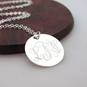 Vine Monogram font pendant