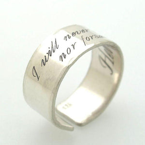 Custom text ring - Personalized Sterling Silver Ring