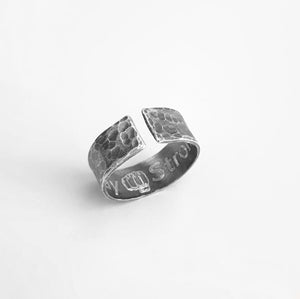 hammered Rift Ring for men