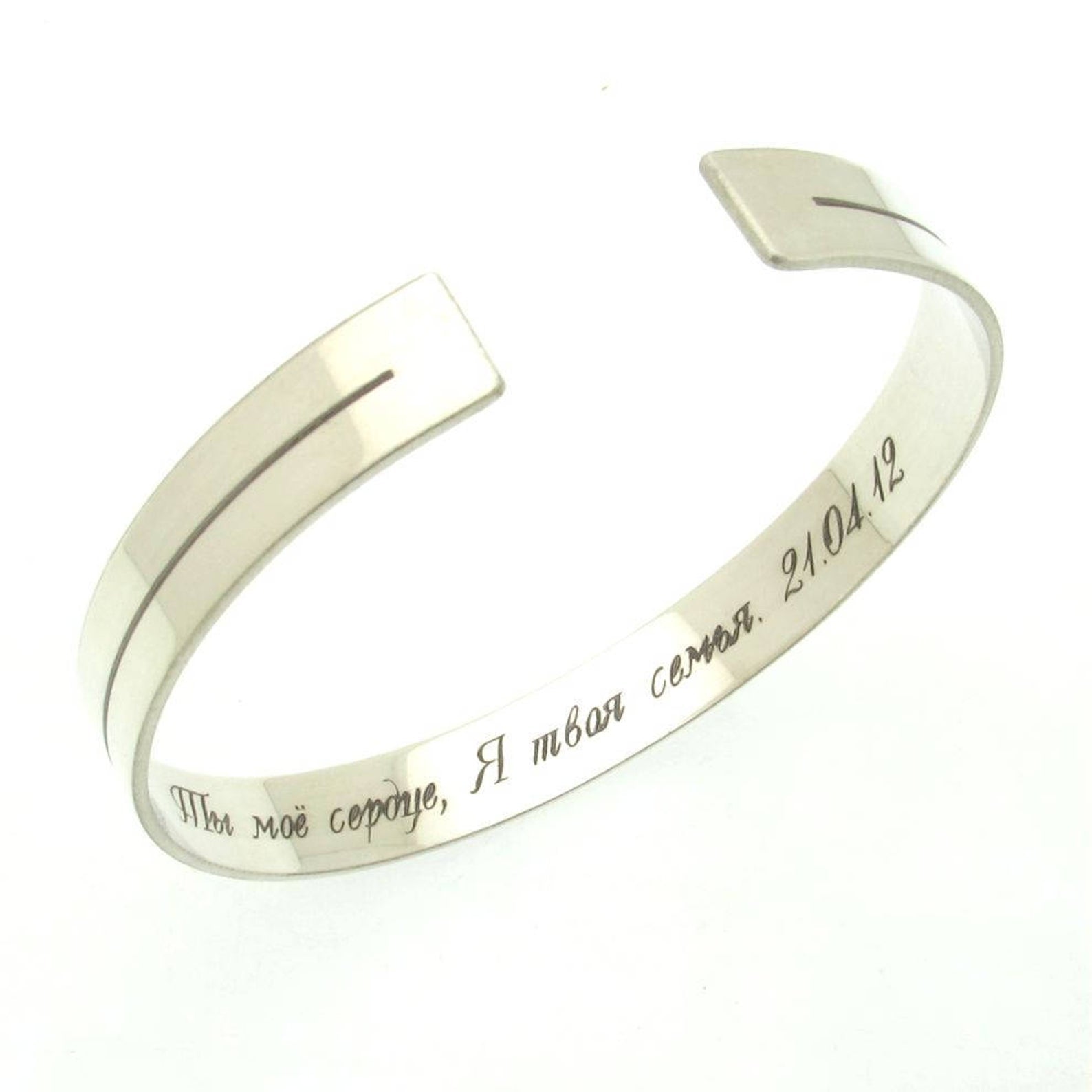 Sterling silver column men's cuff bracelet - Deenie and Flip Jewelry Design