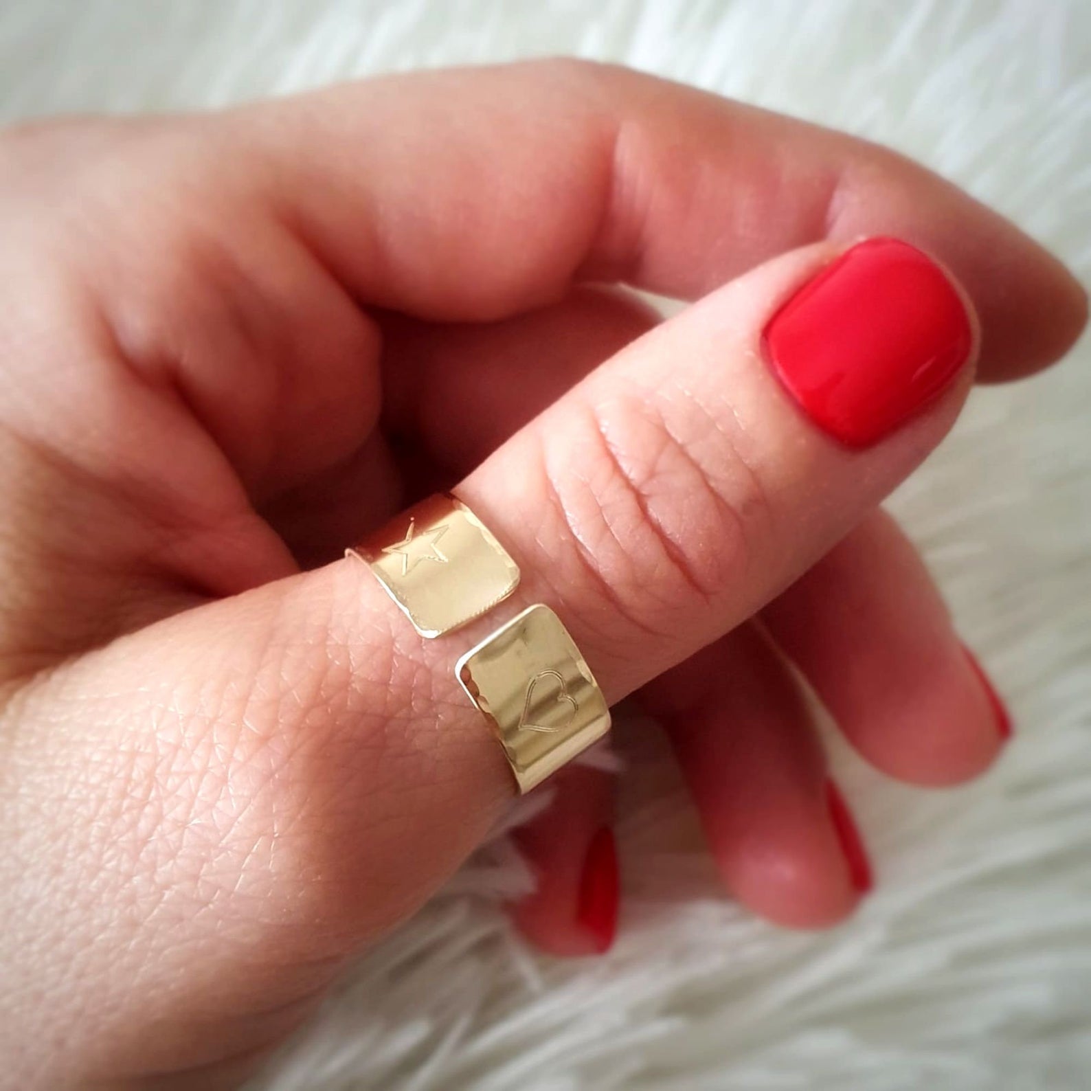 14K Gold Filled Cocktail Ring - Gold Leaf Ring - Adjustable Gold Ring -  Nadin Art Design - Personalized Jewelry