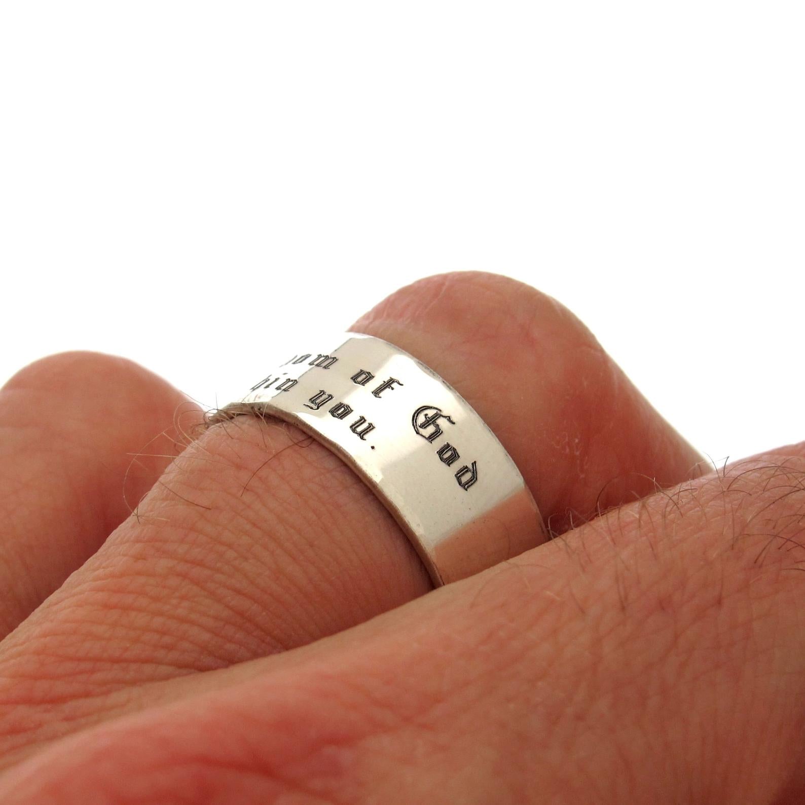 Custom engraved online rings cheap