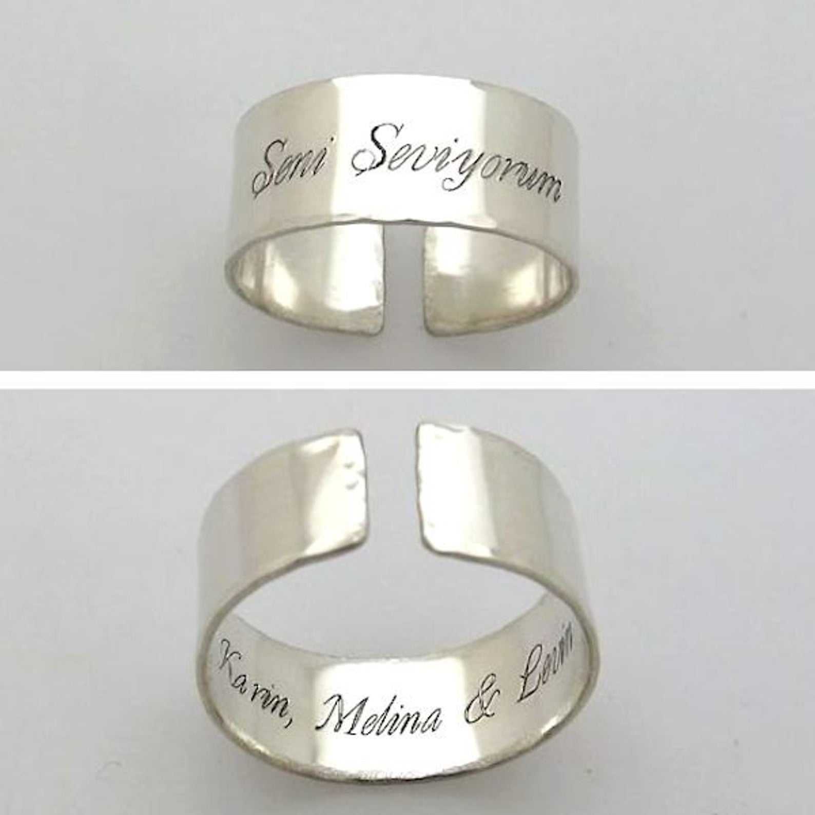 Arabic engraved deals ring