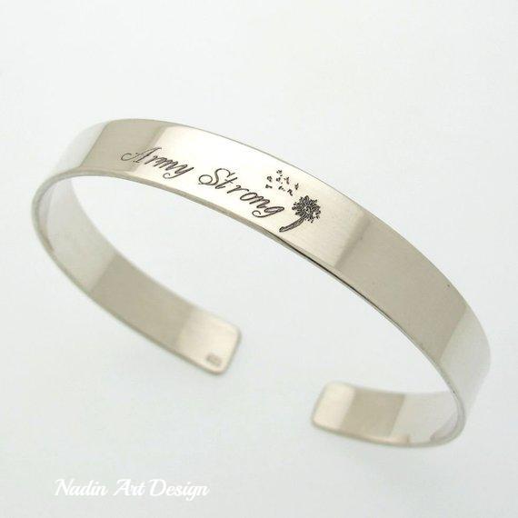 Personalized Gift From Wife Custom Engraved Name Bracelet 