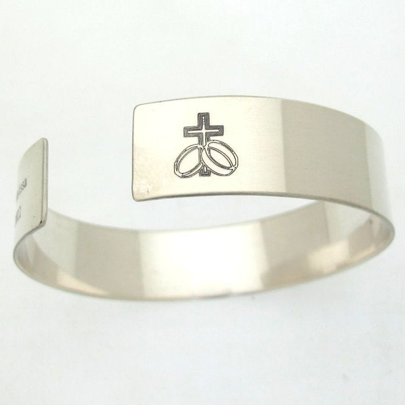 Sterling silver column men's cuff bracelet - Deenie and Flip Jewelry Design