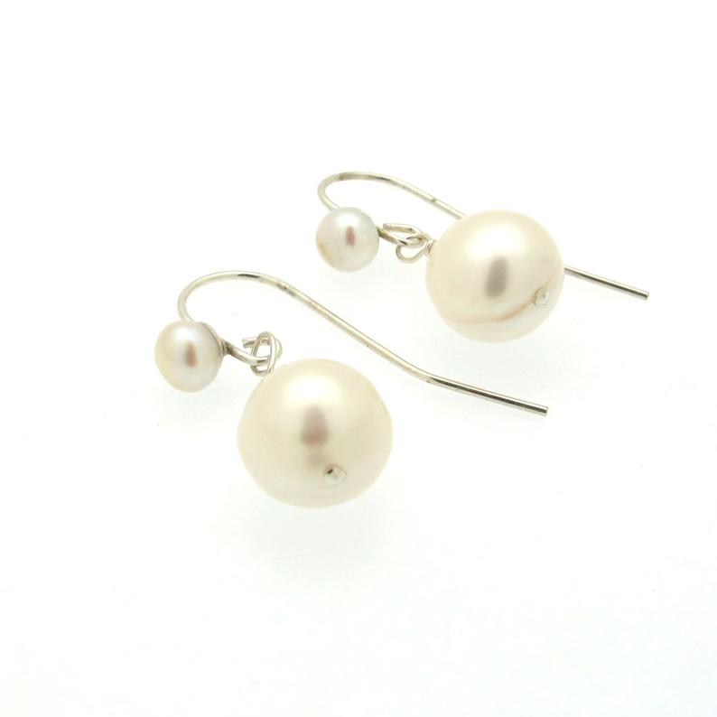 Amazon.com: Rumtock Big Pearl Gold Earrings with S925 Silver Needle Women  Girls Dangle Drop Earrings for Dress : Clothing, Shoes & Jewelry