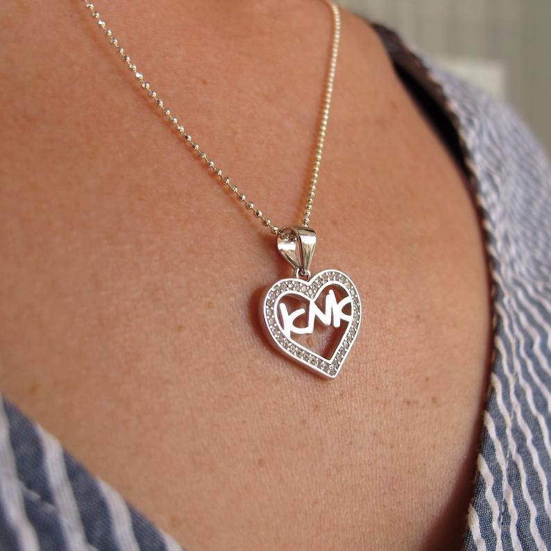 Gifts for Mom - Personalized necklace - Letter to Mom with Heart