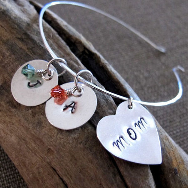 Mother's Personalized Heart Charm Bracelet