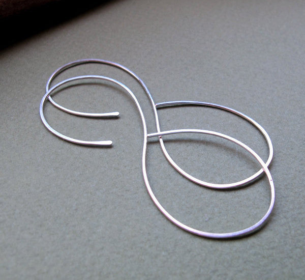Handmade Figure 8 Infinity Hoop Earrings