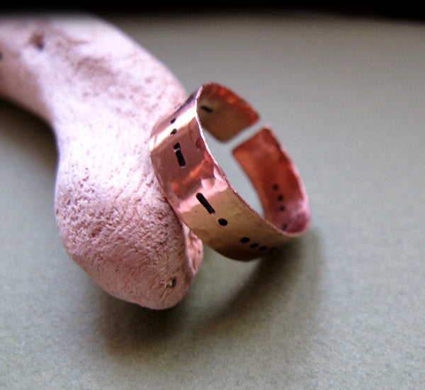 Adjustable sterling and copper ring - Kaily Jayne