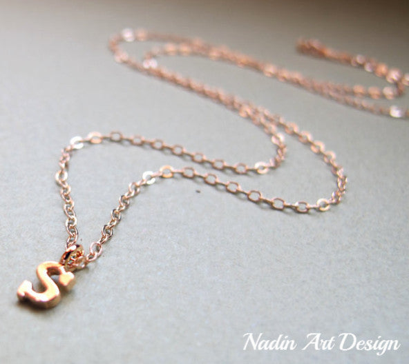 Letter Charm - Initial Necklace Pendant - Monogram Gold Charm