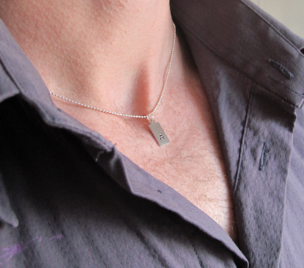 Personalised Mens Monogram Necklace