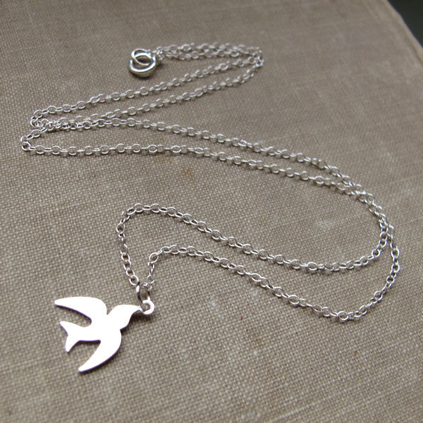 Raven Argentium Sterling Silver Pendant Necklace | Pure Whimsy Jewelry
