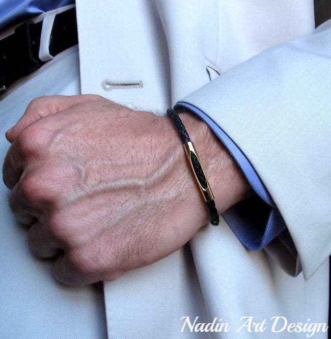 Luxury Leather Bracelets Men | Magnetic Bracelet Leather Gold - Luxury  Trendy Braided - Aliexpress
