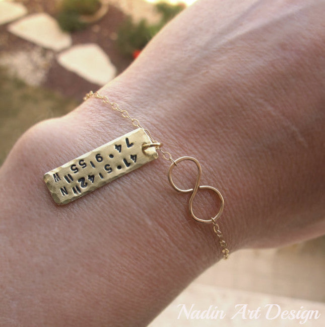 Gold Initial Bracelet Personalized Jewelry Gold or Silver 