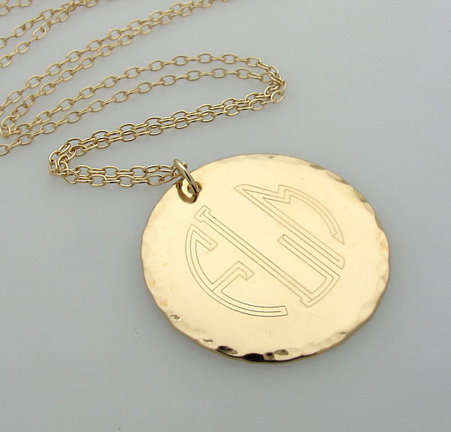 18k Gold Monogram Necklace