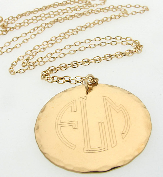 Monogram Necklace - Gold Letter Necklace for Women - Silver Letter Pendant - 3 Initial Necklace - Personalized Monogrammed Gift for Her