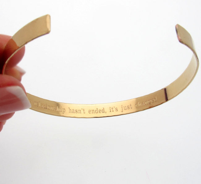 Personalized Gold Bracelet Secret Message Bracelet Two Sides Engraved Bracelet. Custom Cuff Bracelet Inspirational Quote Jewelry for Her