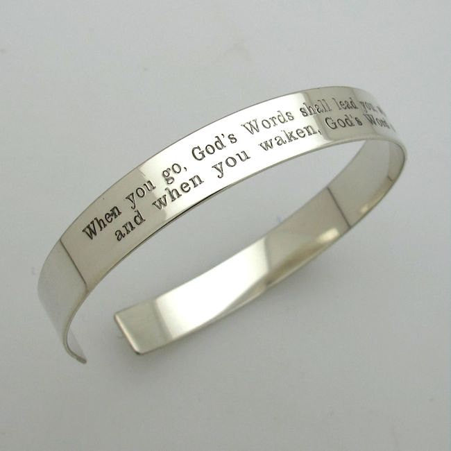 Personalized Silver Plated Cuff Bracelet Balmoral