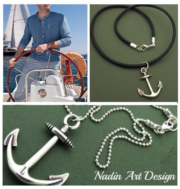Yield of Men Men's Sterling Silver Oxidized Nautical Pendant Necklace |  Nordstromrack