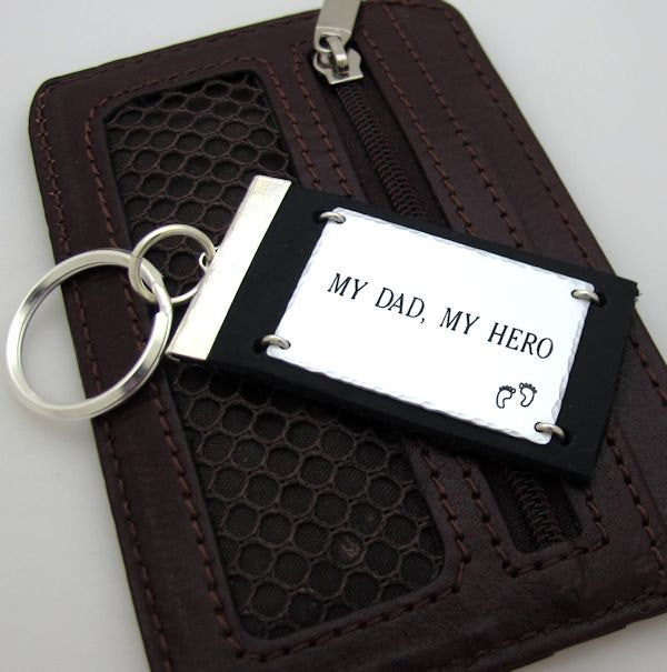 Personalized Keychain Wallet, Engraved ID Holder