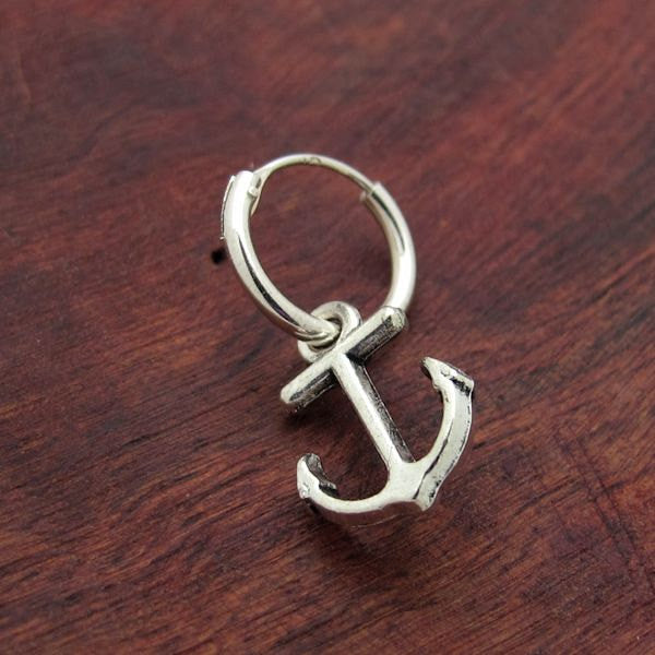 Anchor on sale hoop earrings